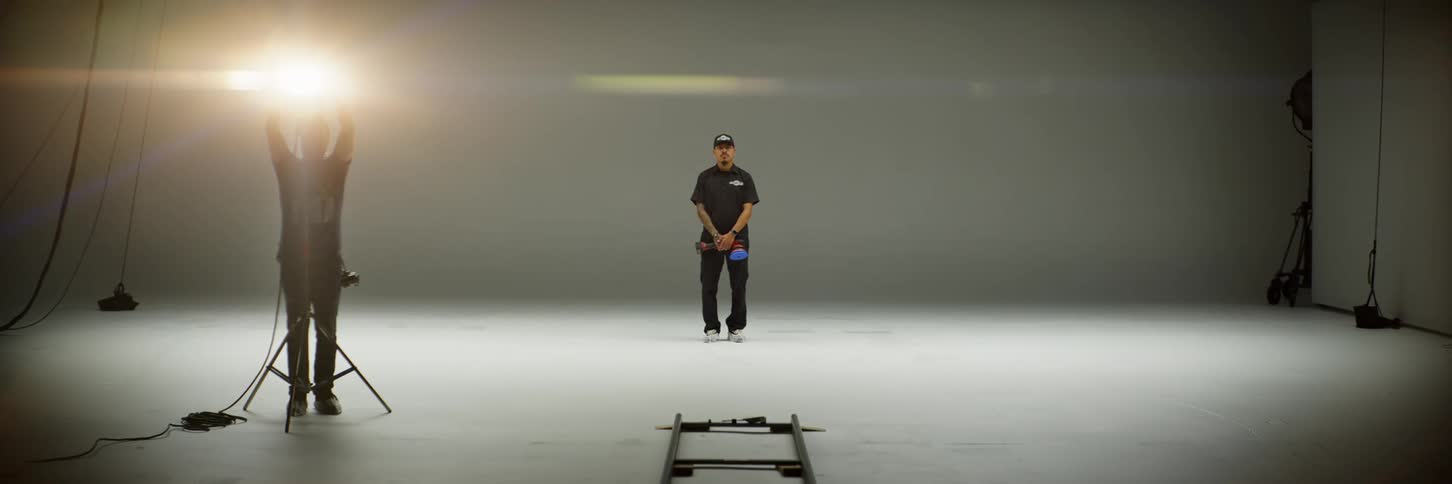 A man standing in a studio