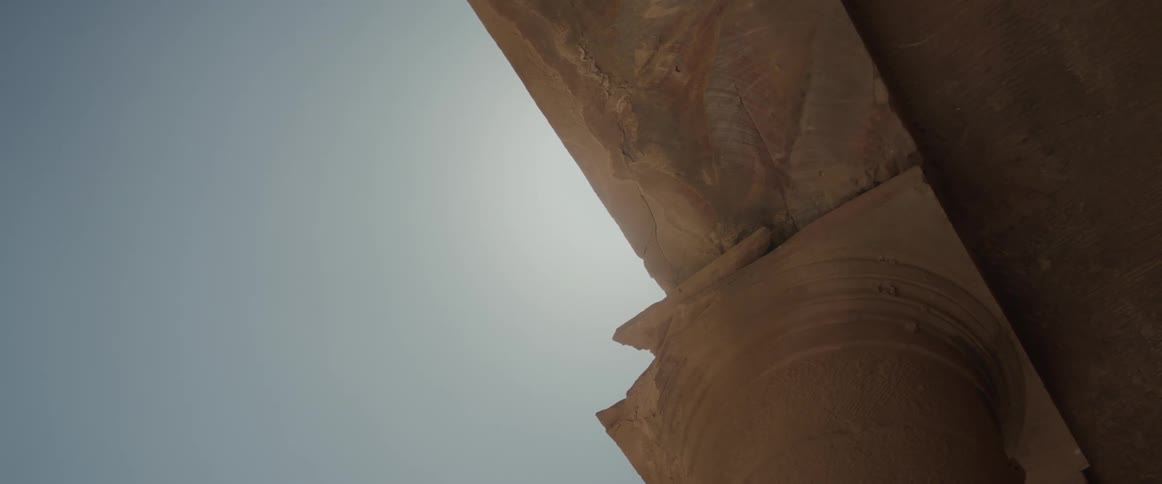 External architecture of a pillar in a ruin