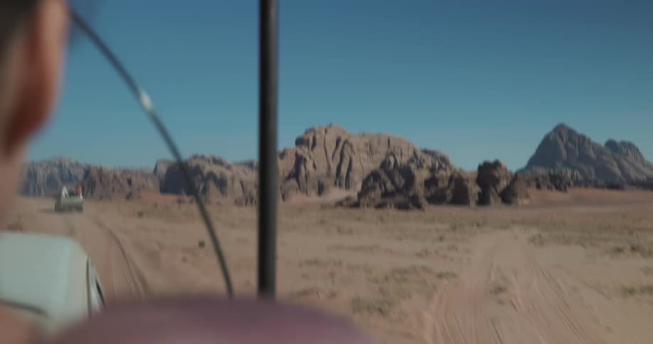 Rocky mountain range in the desert during sunny day