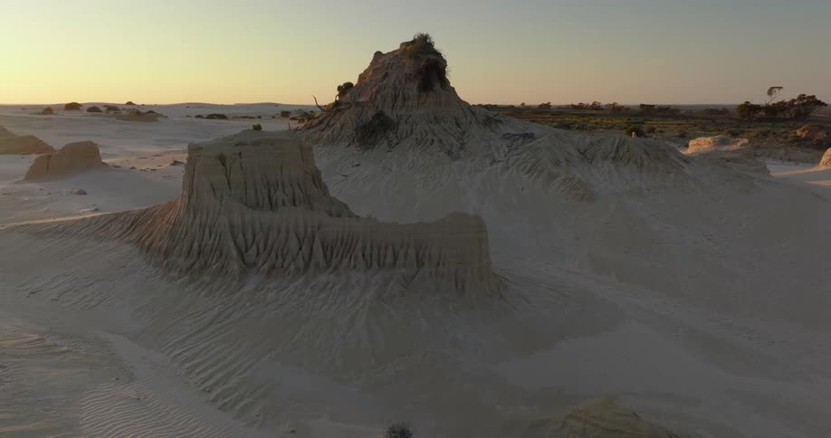 Small sandy peaks in the morning