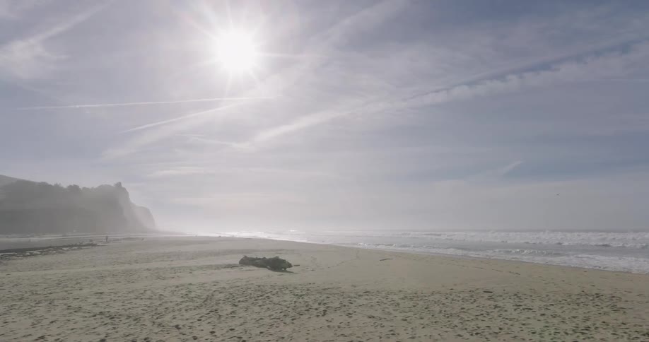 A large empty beach