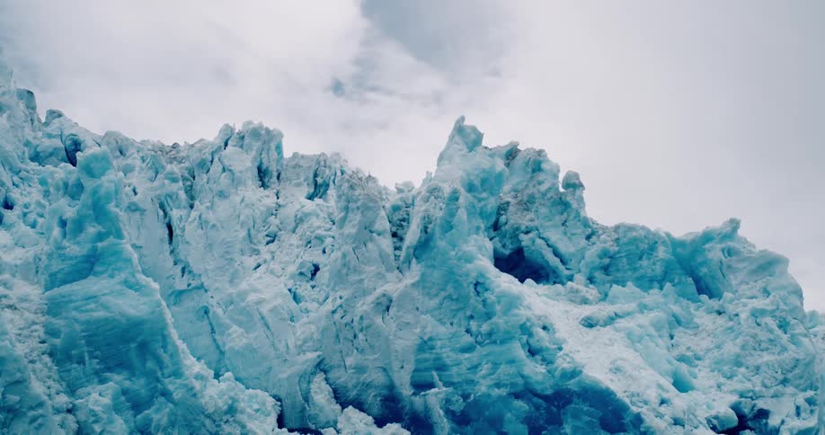 A medium clip of an ice mountain top