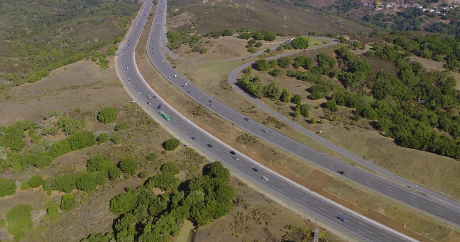 Traffic travels on the highway