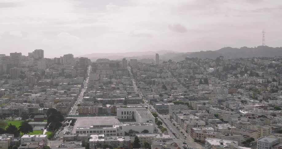 Fog is covering the city