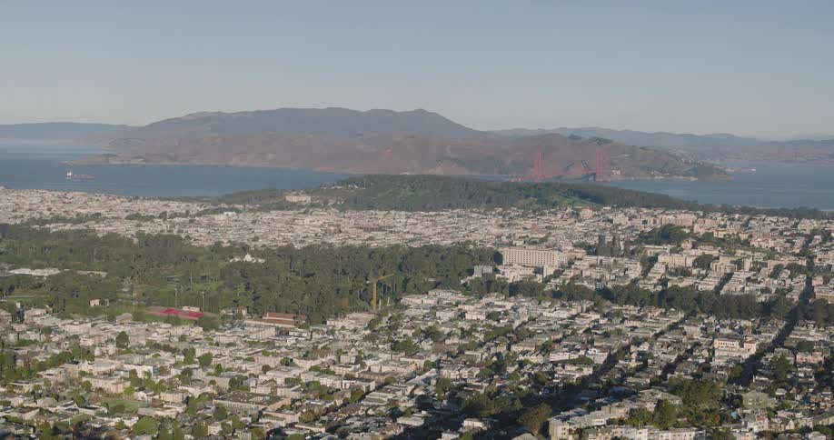 Aerial view of san francisco and the golden gate