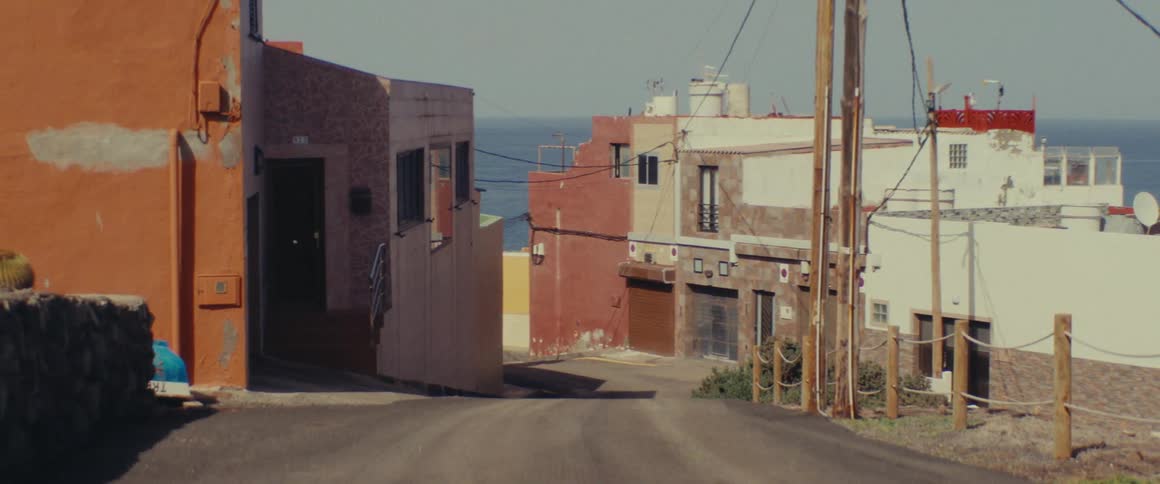 Buildings are by the shore