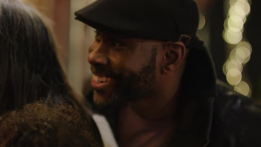 Couple having fun at christmas