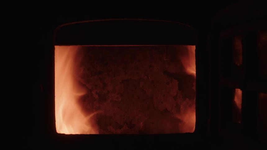 Fire rages in the furnace