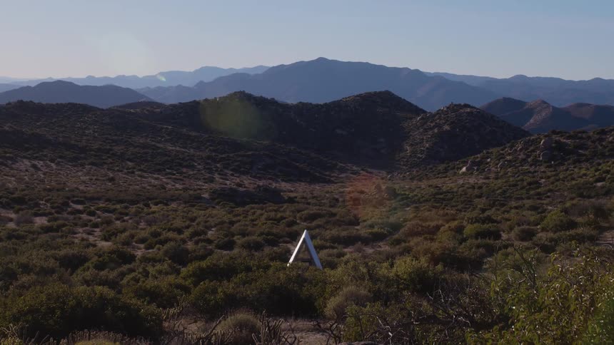 Small tent on the mountains