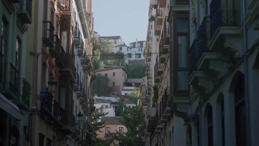 Narrow alley on a residential area in an european town