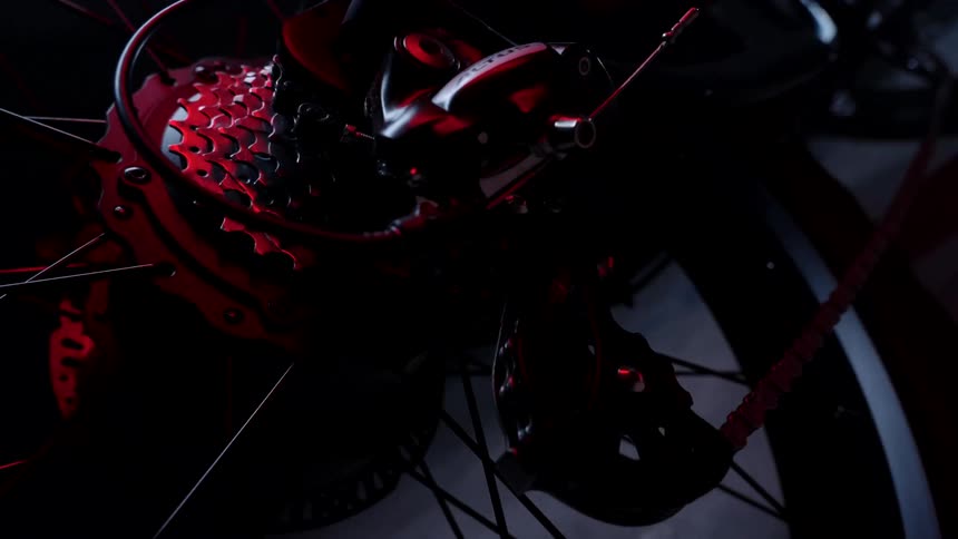 Close up of the speed cassette of a bicycle