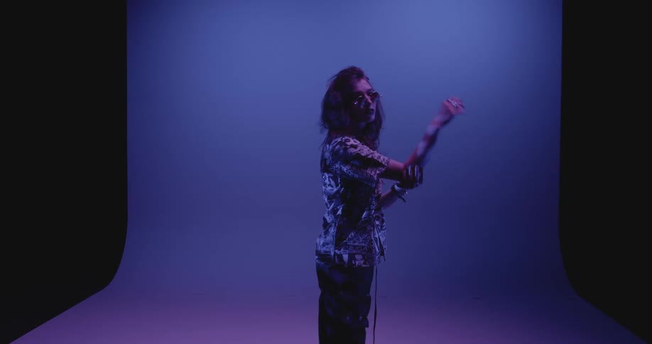 A female model posing in the studio
