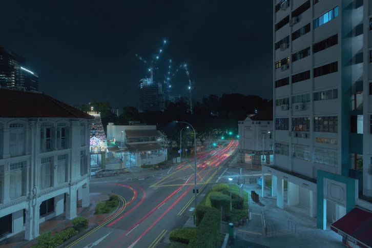 Buildings are built into the sky in the city