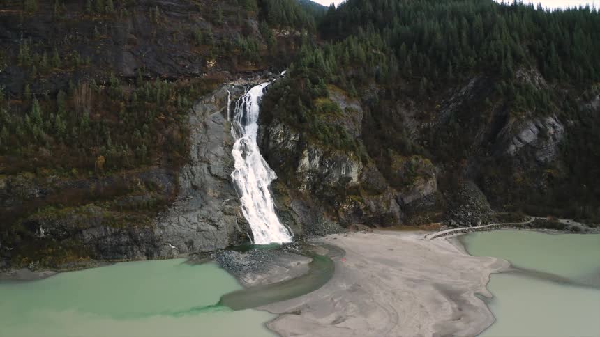 Waterfall near Juneau Alaska