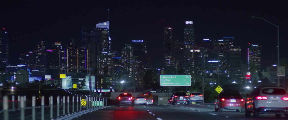 Heavy traffic fills the freeway