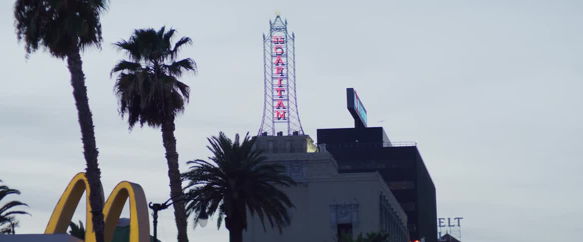 Signs over buildings in los angeles
