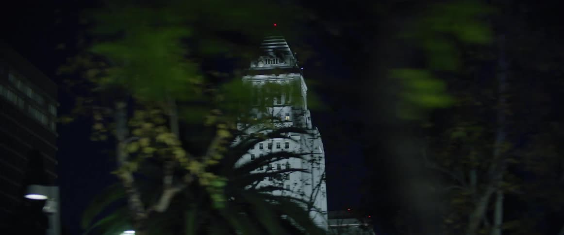 Los angeles city hall at night