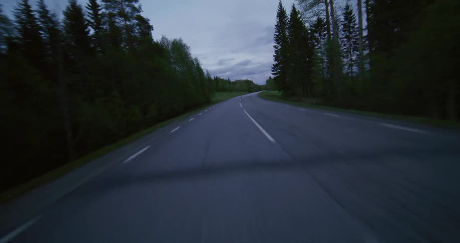 The road ahead is empty