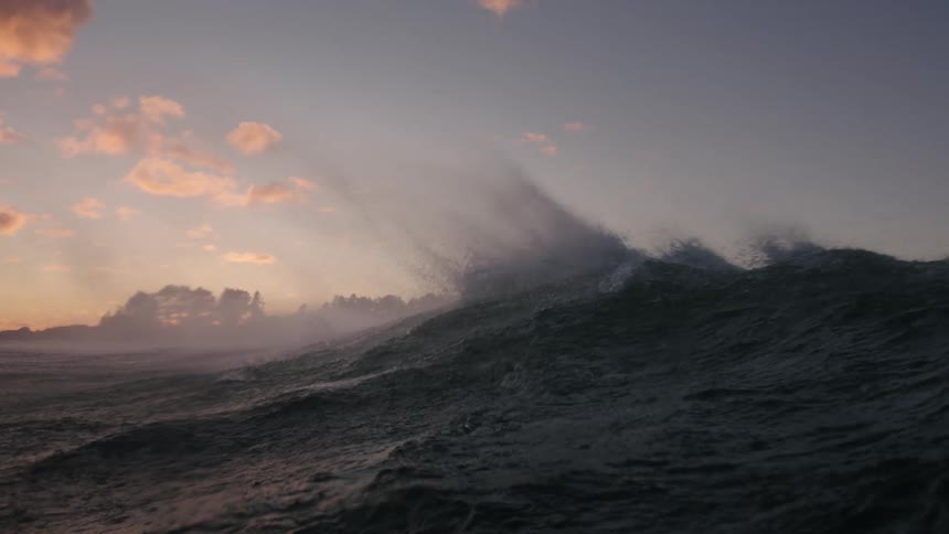 The waters are rough near the shore