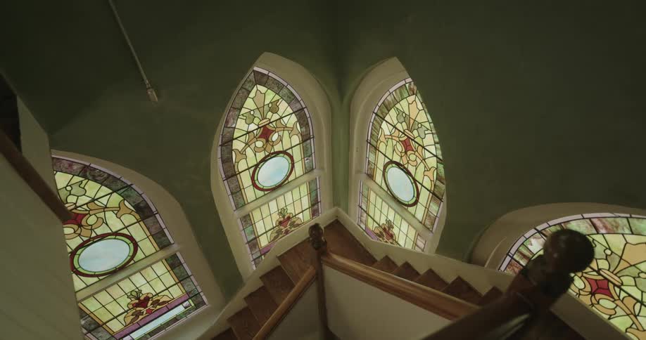 Modern art on the church window