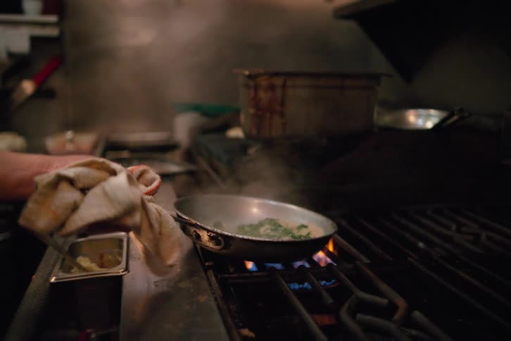 A chef preparing a meal