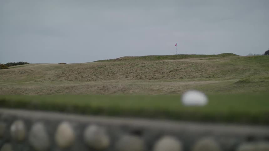 The golf course is empty