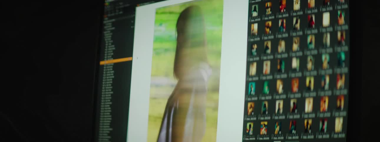 Images flash on the computer screen