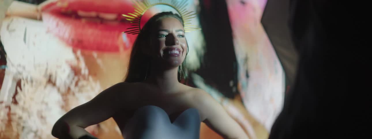 A model taking a picture in the studio
