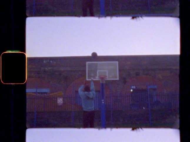 A basketball player makes a jumpshot