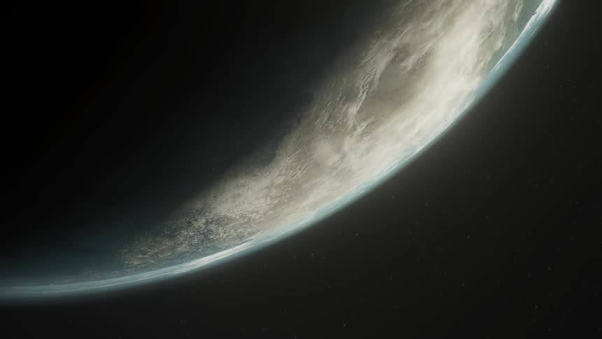 The planet is slowly rotating