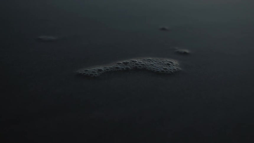 Accumulated water bubbles