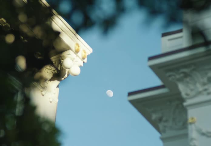 A clip of the moon in the sky