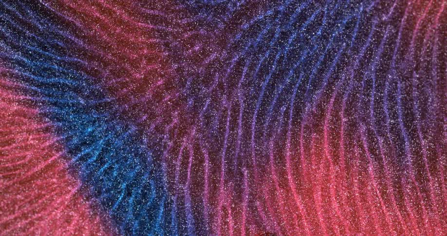 Abstract pink and blue glowing fluid