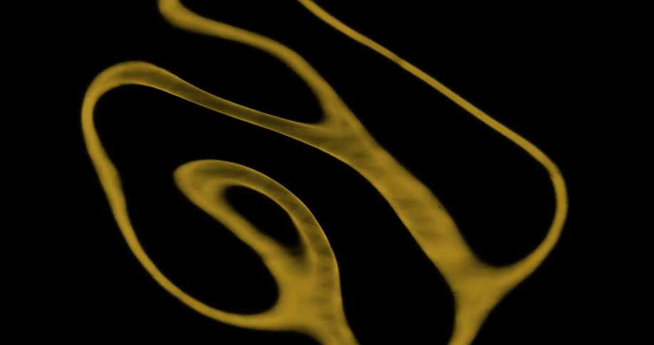 Fluid art of glowing yellow in the dark