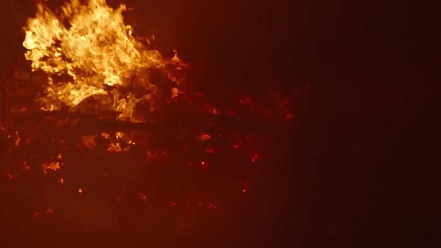 A clip of a burning fire