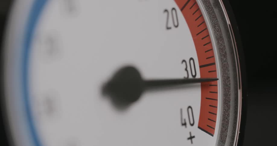 Closeup of a pressure gauge device