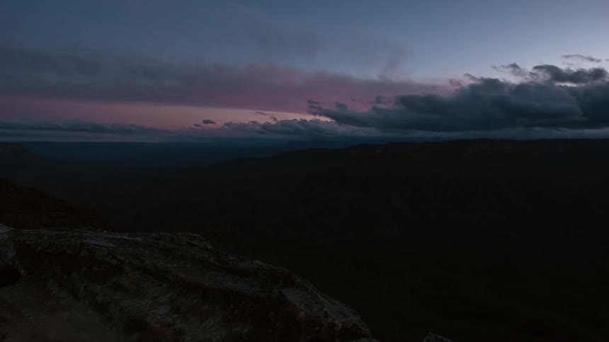 Clouds moving fast over land