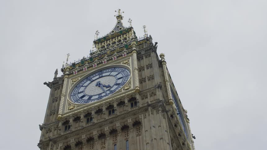 Londons famous big ben tower during cloudy day