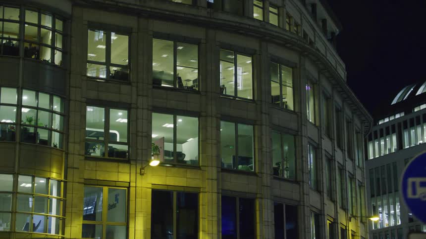 A clip of a building with transparent windows