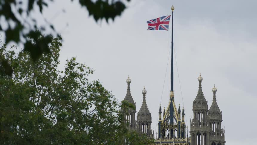 A flag flies on top of the castle