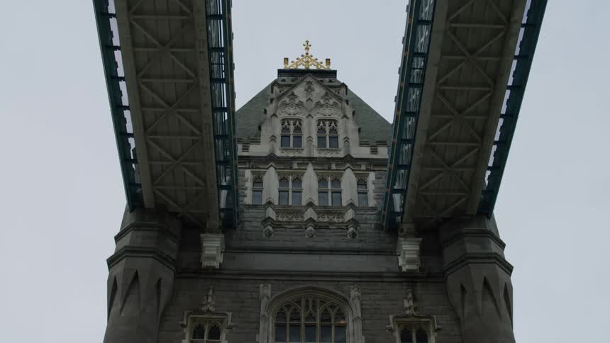 Below londons tower bridge
