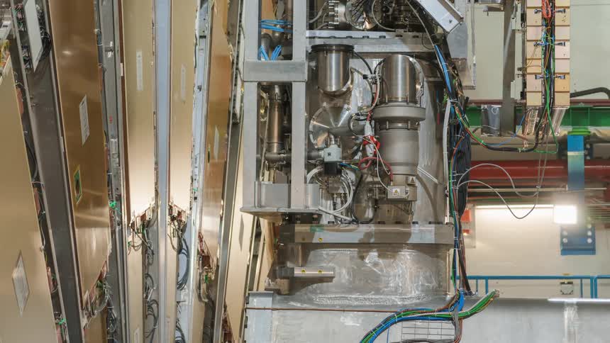 A metal machine in an engineering factory