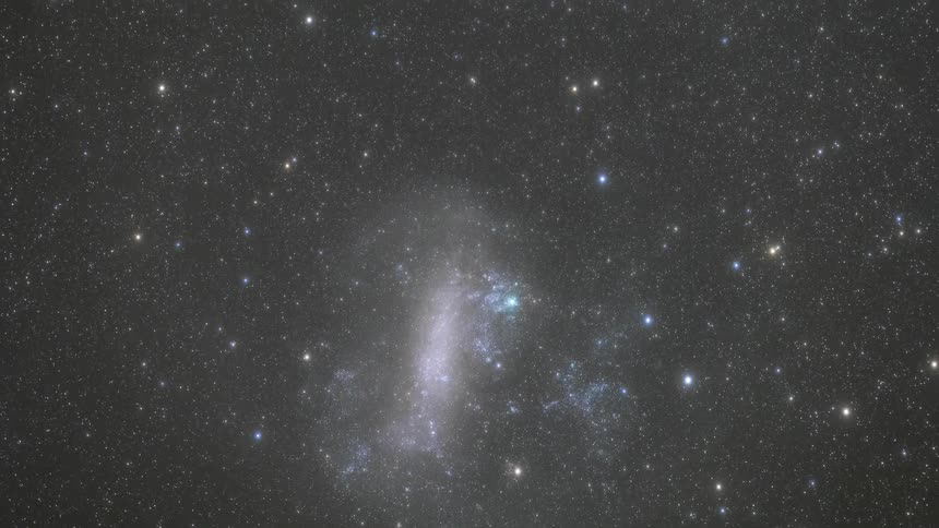 tracking shot of the large magellanic cloud