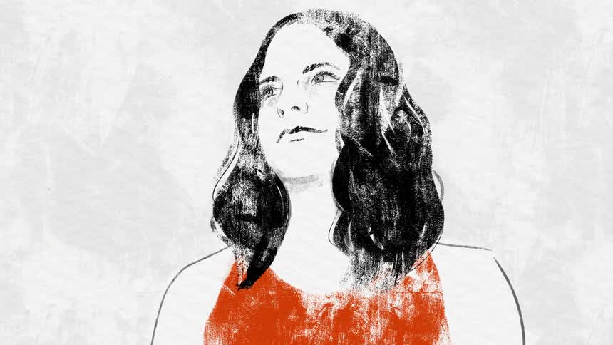 Drawing of a smiling woman