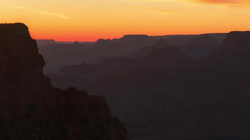 Aerial of a mountain valley during dawn
