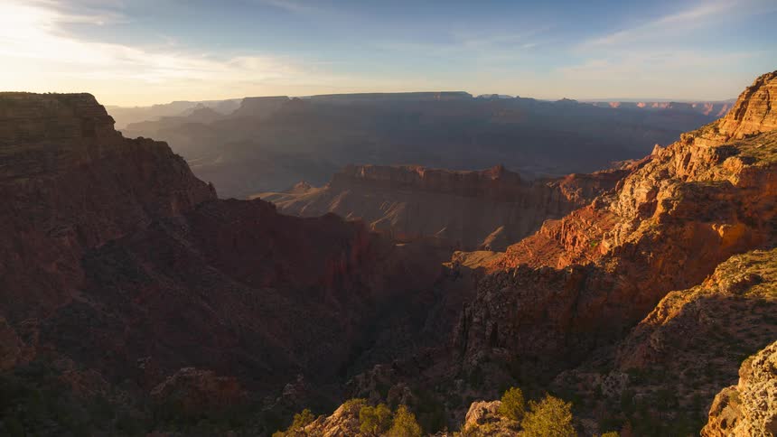 In the wilderness deep in the canyon day turns into night