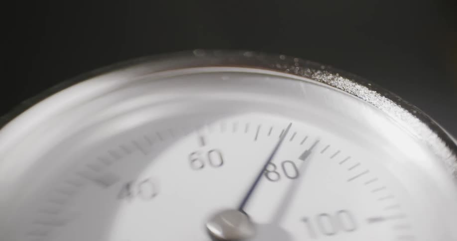 Needle on speedometer rises past 80