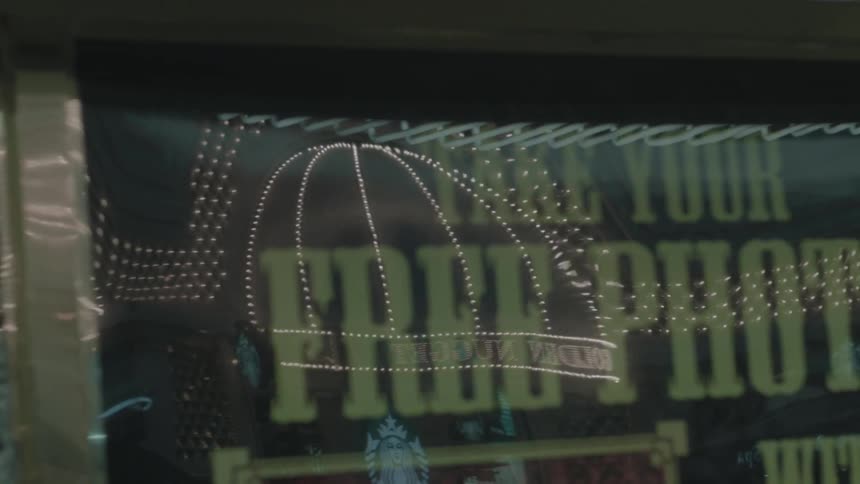 Reflection of lights on a window
