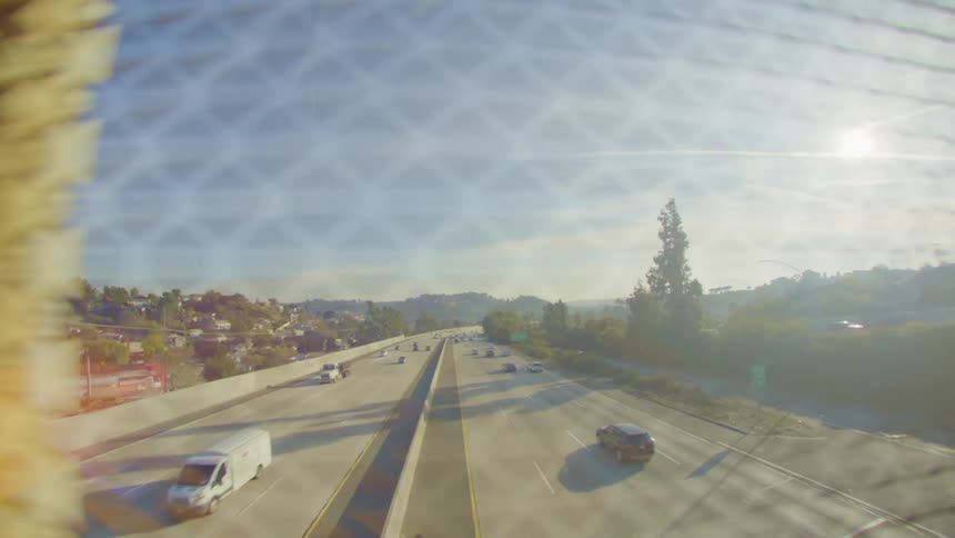 Traffic runs smoothly on the highway