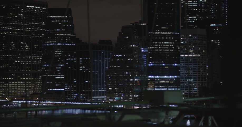 City buildings at night